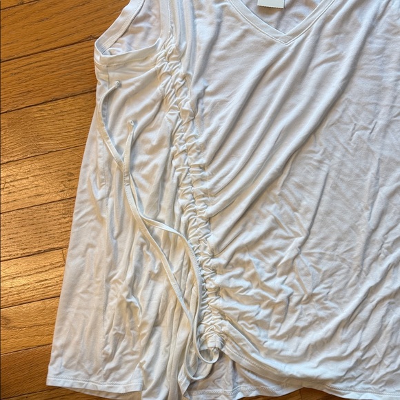 Express White Ruched Tank Top - Picture 2 of 4